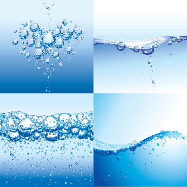 Water drops with water vector background