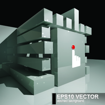 3D Modern background vector set 01