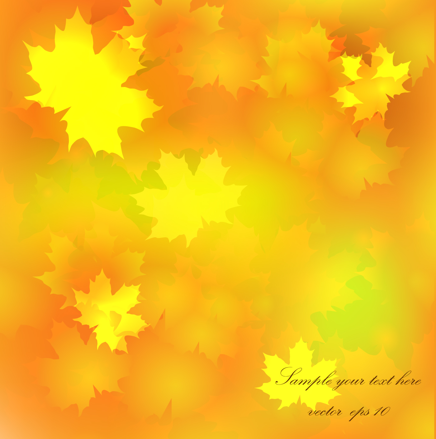 Autumn Golden yellow background vector 07