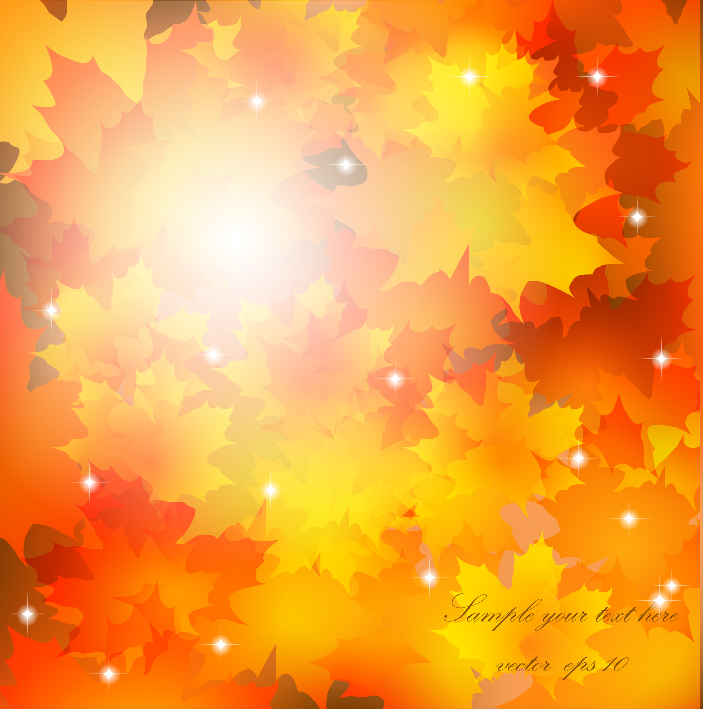 Autumn Golden yellow background vector 08