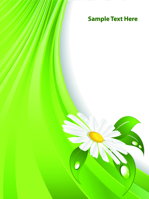 green background green flower background 