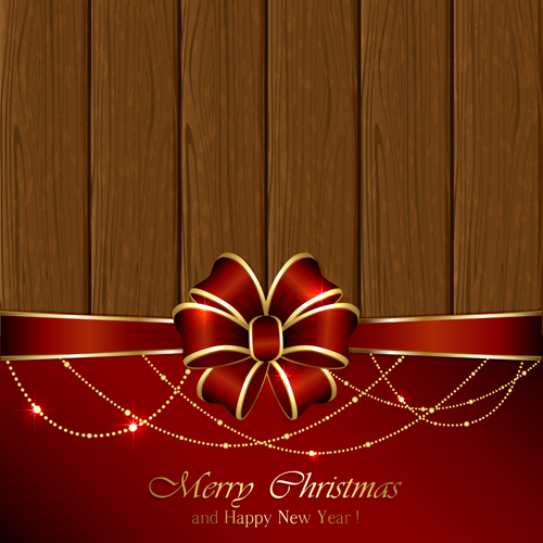 wooden new year decorations christmas background vector background 