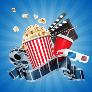 Cinema movie vector background graphics 03 Cinema movie vector background graphics 03