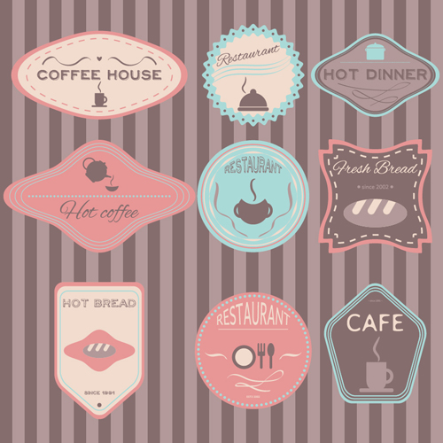 labels label colored coffee cafe 