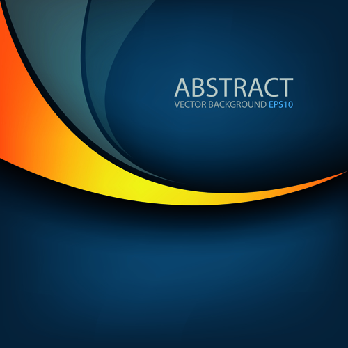 Colored wave with black background vector 03