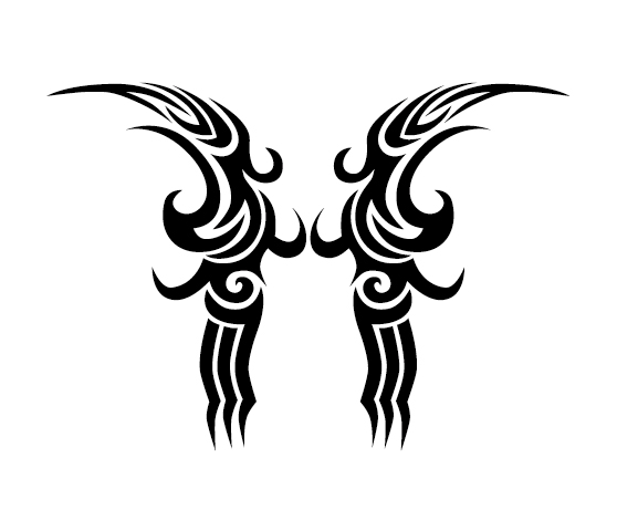 Creative tattoo ornament material vector 09