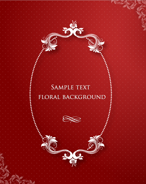 Floral Frames vector backgrounds set 01