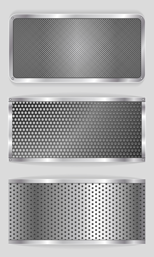 structure metal glossy banner 