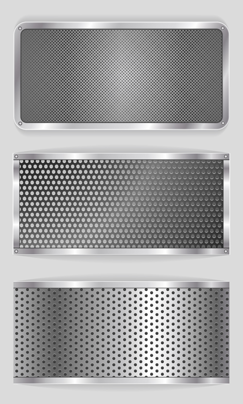Glossy metal structure banner 08 vector