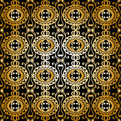 seamless pattern ornament gold 