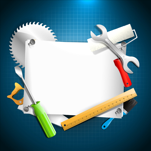 Hand Tools vector backgrounds 01