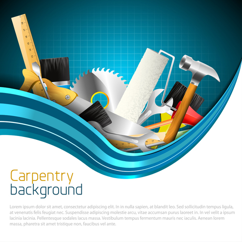 Hand Tools vector backgrounds 04