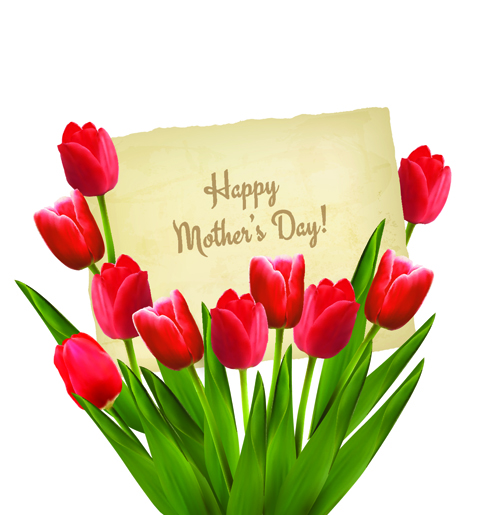 Holidays tulips creative background vectors 02