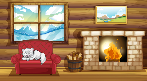 home fireplace background 