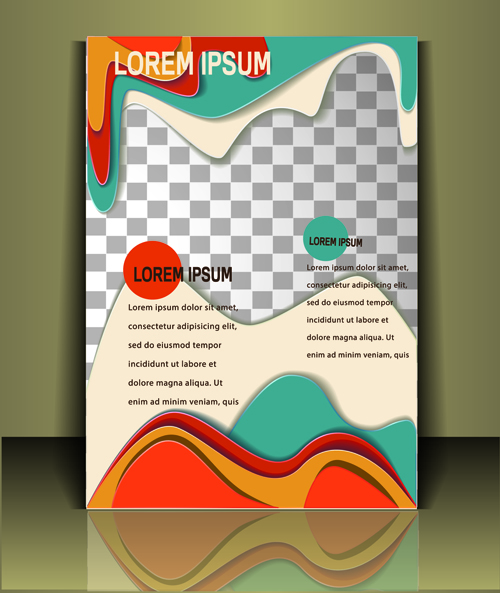 Modern business flyer cover illustration vector 02