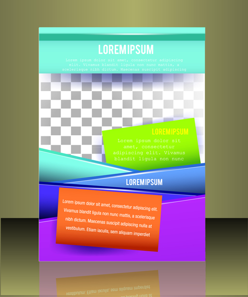 Modern business flyer cover illustration vector 04