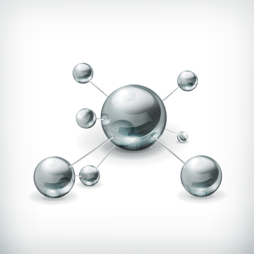 molecular metal ball background 