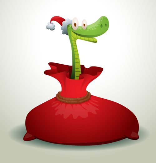 New Year snake 2013 design vector set 03