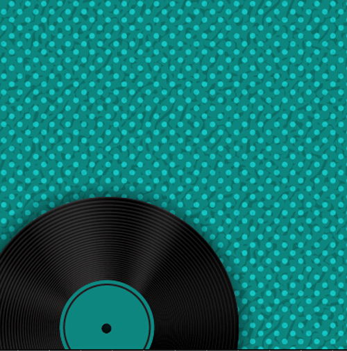Record with plaid pattern background vector