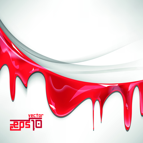 Red drip effect vector background