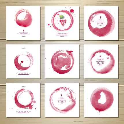 Red watercolor wine background vector