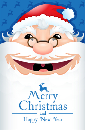 Santa christmas and new year cute vector
