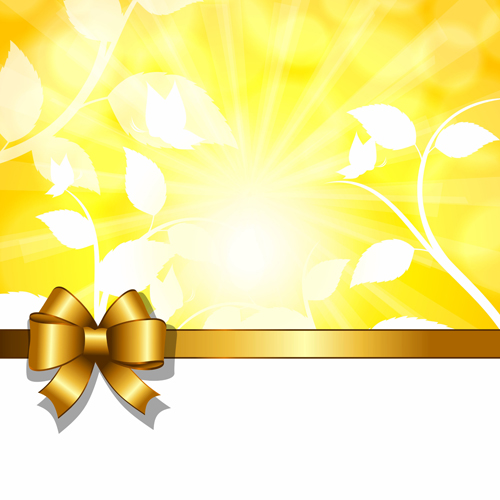 Shiny yellow background vector graphics 01