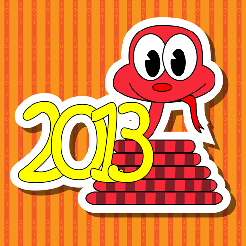 Different Snake 2013 design elements vector Collection 02
