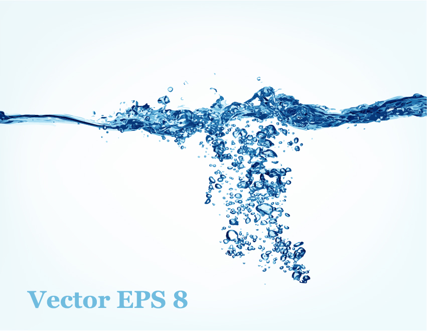Transparent water splash effect vector background 10