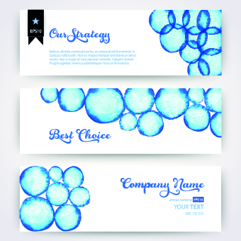 Abstract watercolor banner vector 04