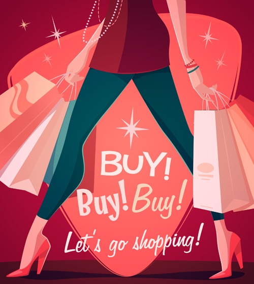 Woman fashion elements vectors background 01