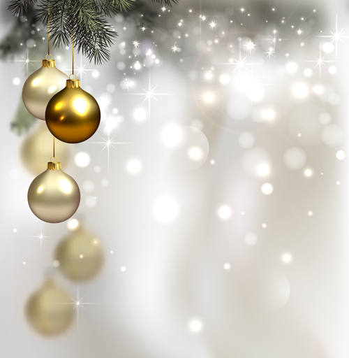 Xmas baubles shiny holiday background art 02