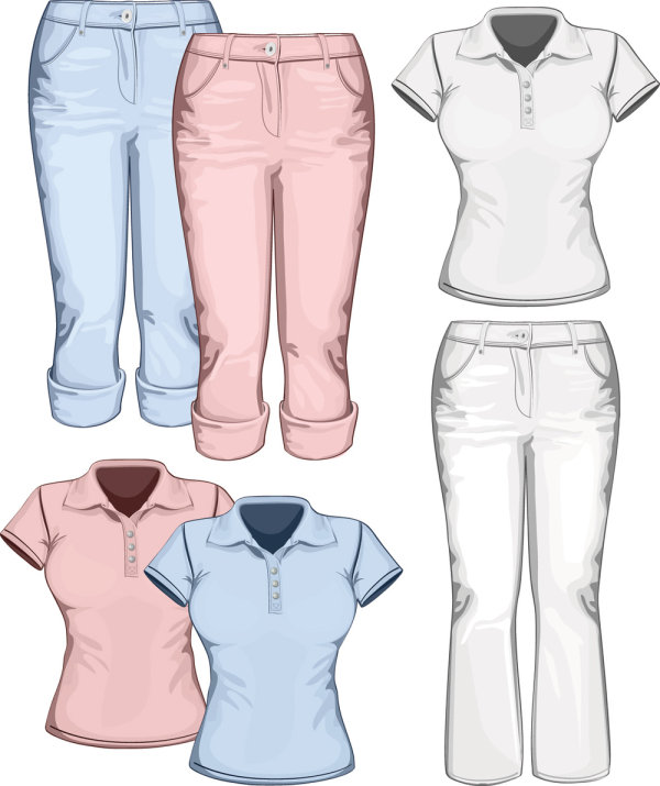 Creative Clothes design elements vector set 04