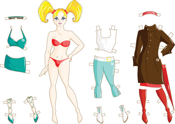 Creative Clothes design elements vector set 13