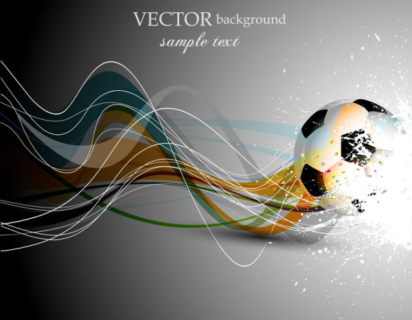 Abstract Football design vector background 04