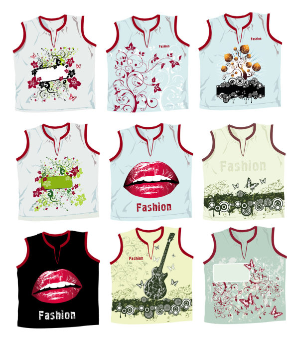 Creative Clothes design elements vector set 01