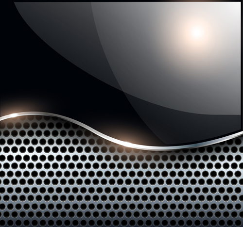 Sparkling Metal background design elements vector 01
