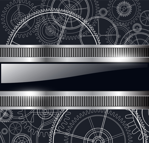 Sparkling Metal background design elements vector 02