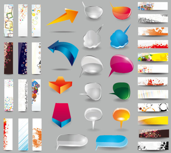 Collection of Stylish Business cards design elements vector 03
