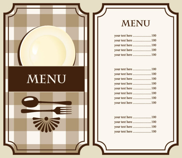 Set of cafe and restaurant menu cover template vector 02