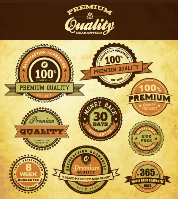 Best business elements labels vector 03