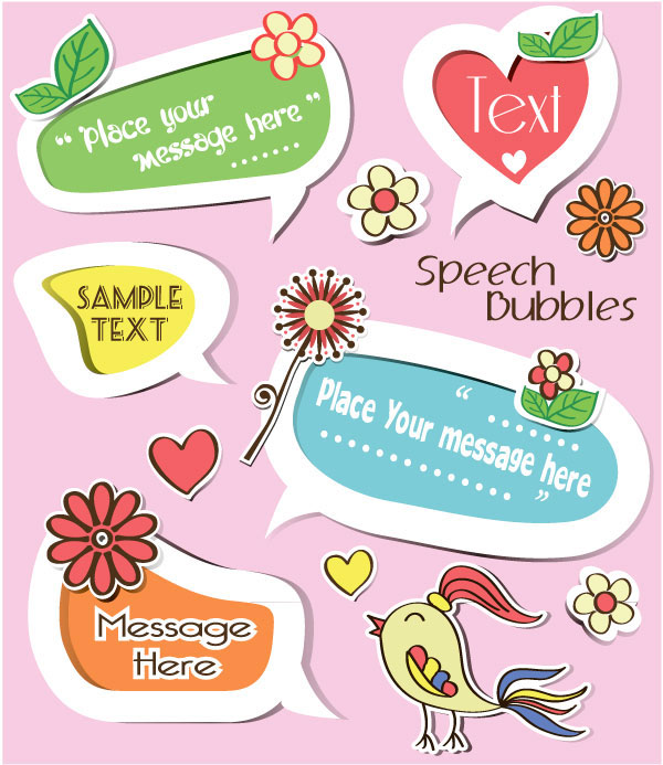 Cute vector Dialog box 01