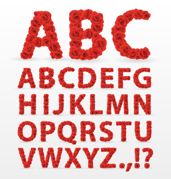 with Flowers font Design 01