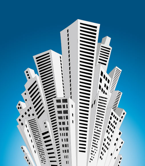 Business Buildings Design vector 02