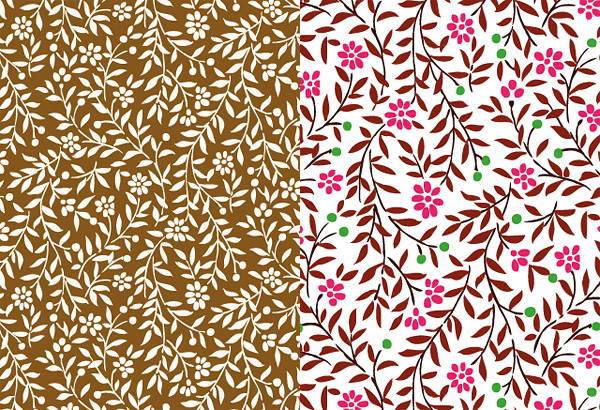 Small leaves and small flower background art vector