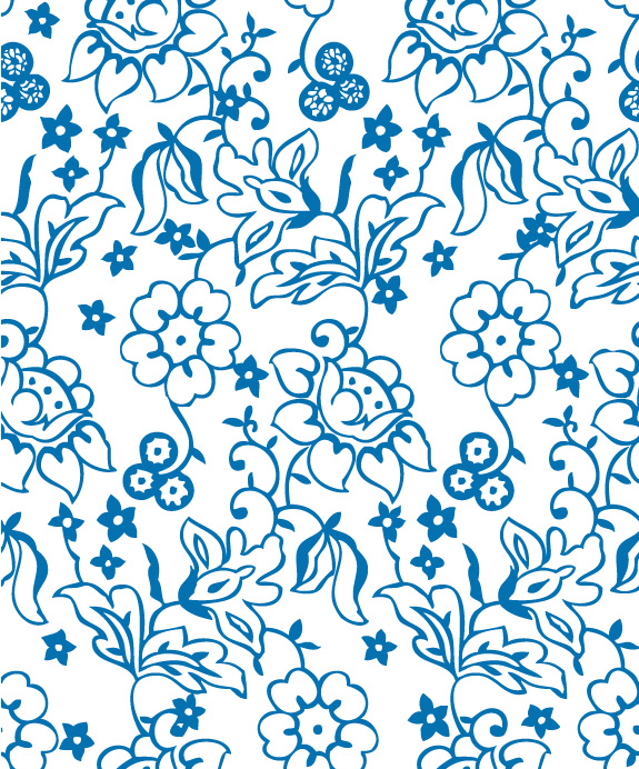 Flowers decorative pattern background vector