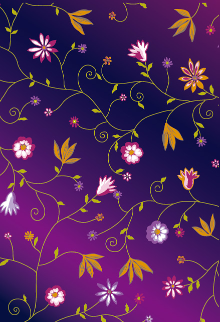wallpaper pattern leaves fun flowers cute background 