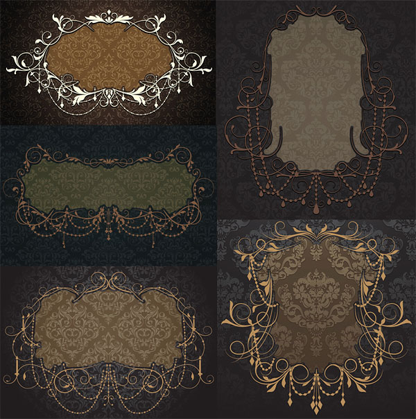 Ornate gorgeous border vector