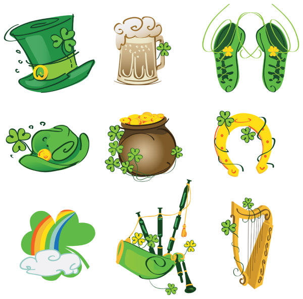 Different cartoon graphic mix vector material 04