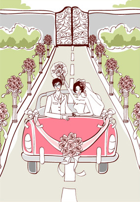 Sweet wedding set 101 vector